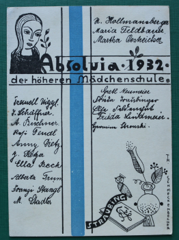 AK Straubing / 1932 / Absolvia / höhere Mädchenschule Schule